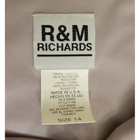 R&M Richards Size 14P Cocktail/Evening Dress Jacket Womens 2 Piece Purple - Picture 15 of 16